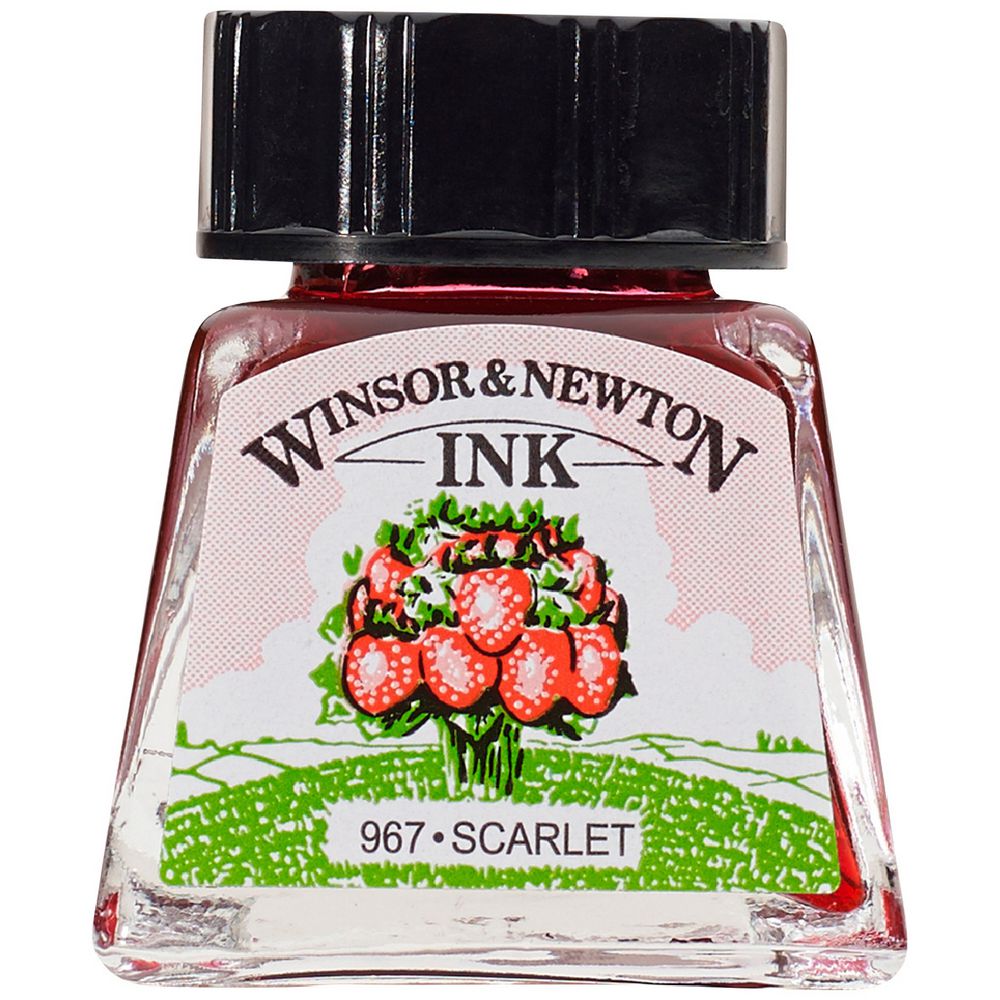 Winsor & Newton Drawing Ink 14mL Scarlet 967
