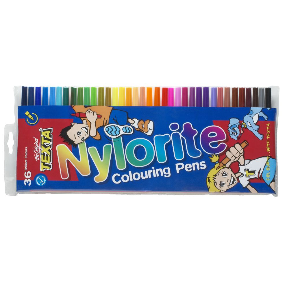 Texta Nylorite Coloured Markers Assorted 36 Pack