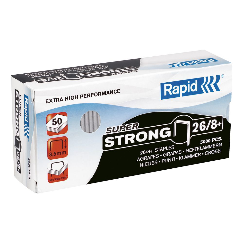 Rapid 26/8+ Staples 5000 Pack