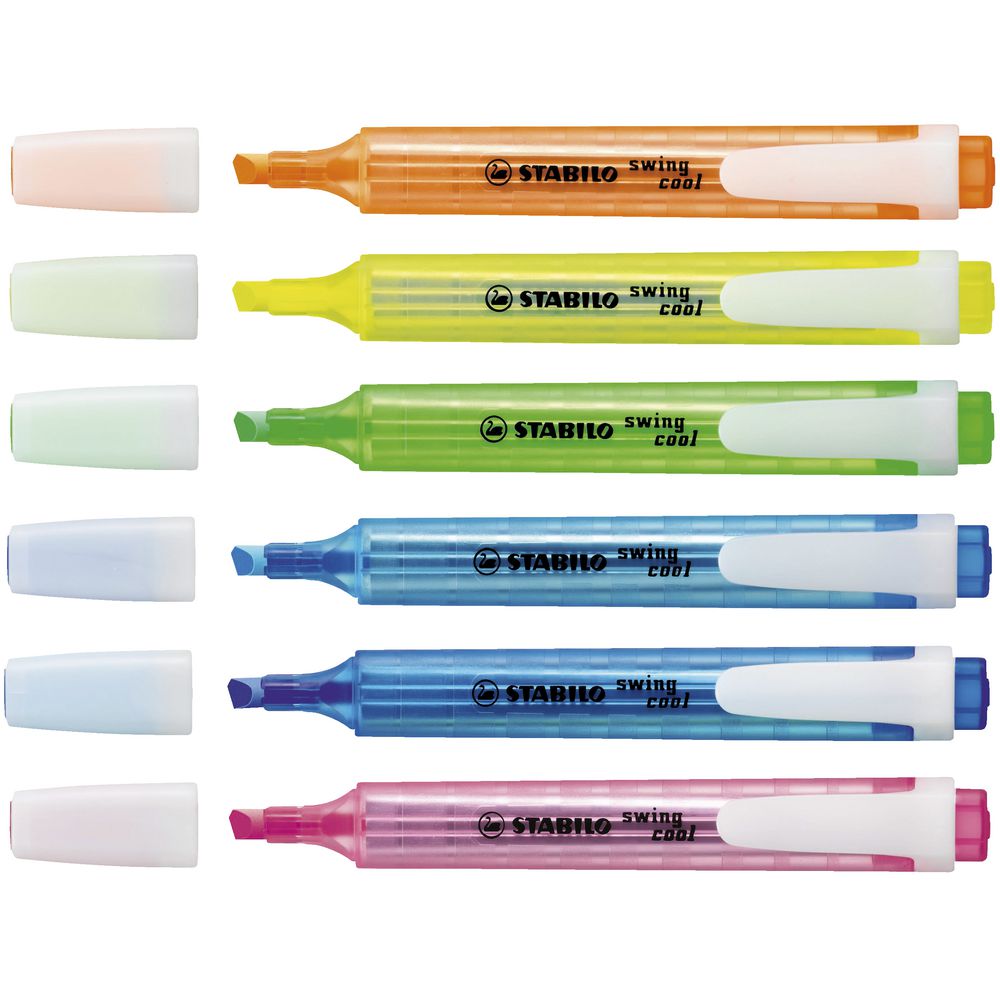Stabilo Swing Cool Highlighters Assorted Colours 6 Pack