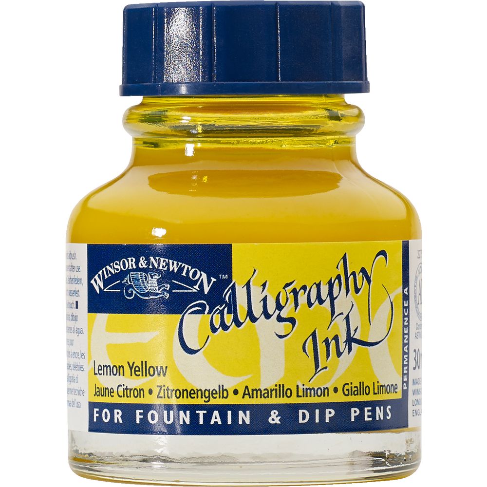 Winsor & Newton Calligraphy Ink 30mL Lemon Yellow