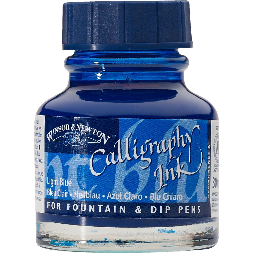 Winsor & Newton Calligraphy Ink 30mL Light Blue