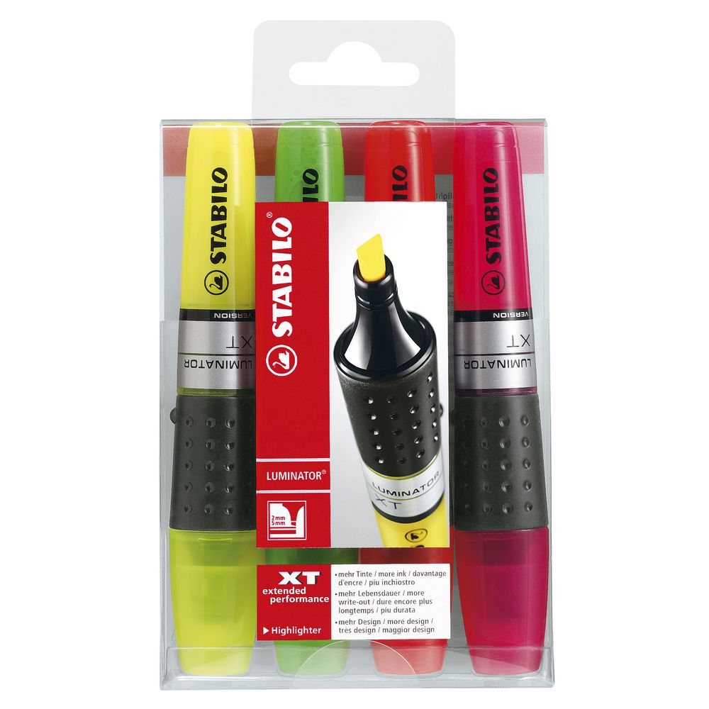 Stabilo Luminator XT Highlighters Assorted 4 Pack