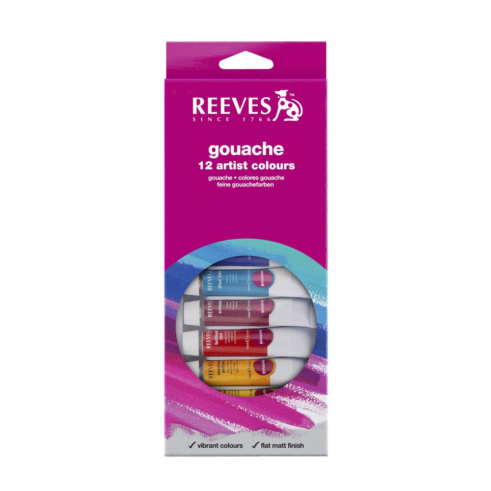 Reeves Gouache Paint Set 12 Pack