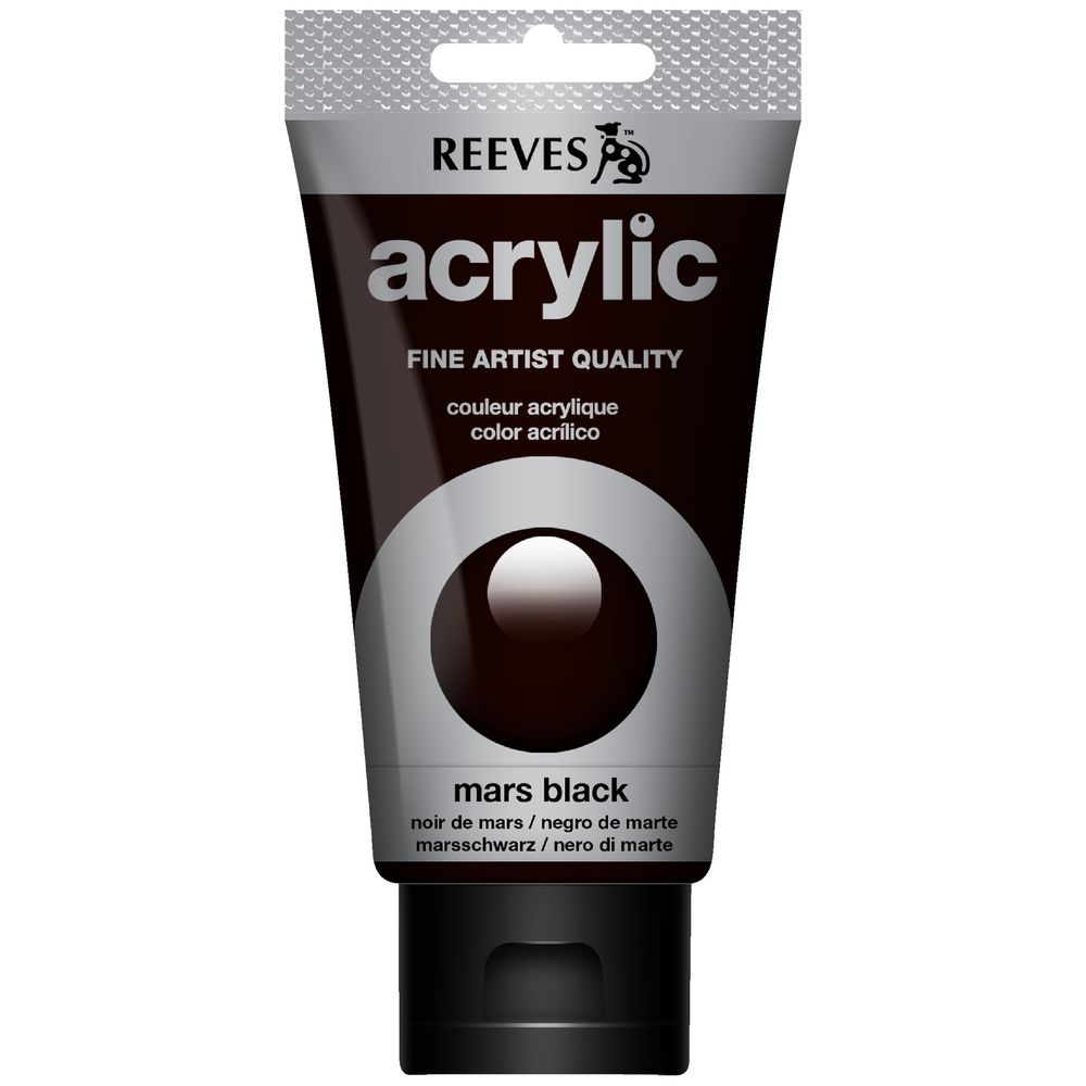Reeves Artist Acrylic Paint 75mL Mars Black