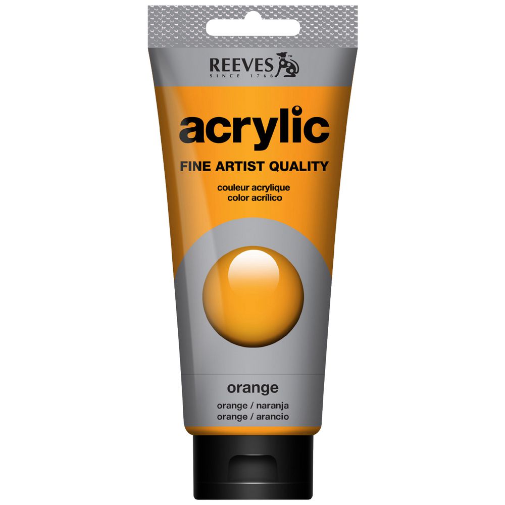 Reeves Artist Acrylic Paint 200mL Orange