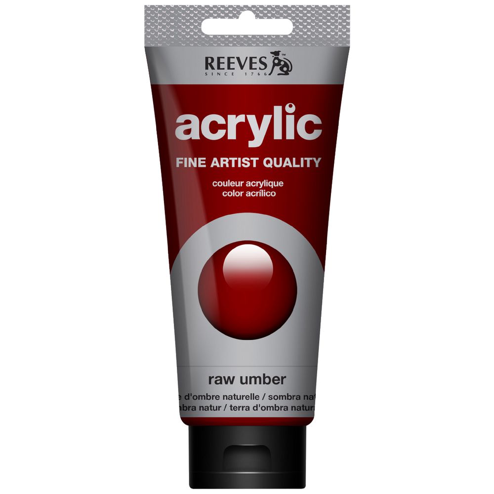 Reeves Artist Acrylic Paint 200mL Raw Umber