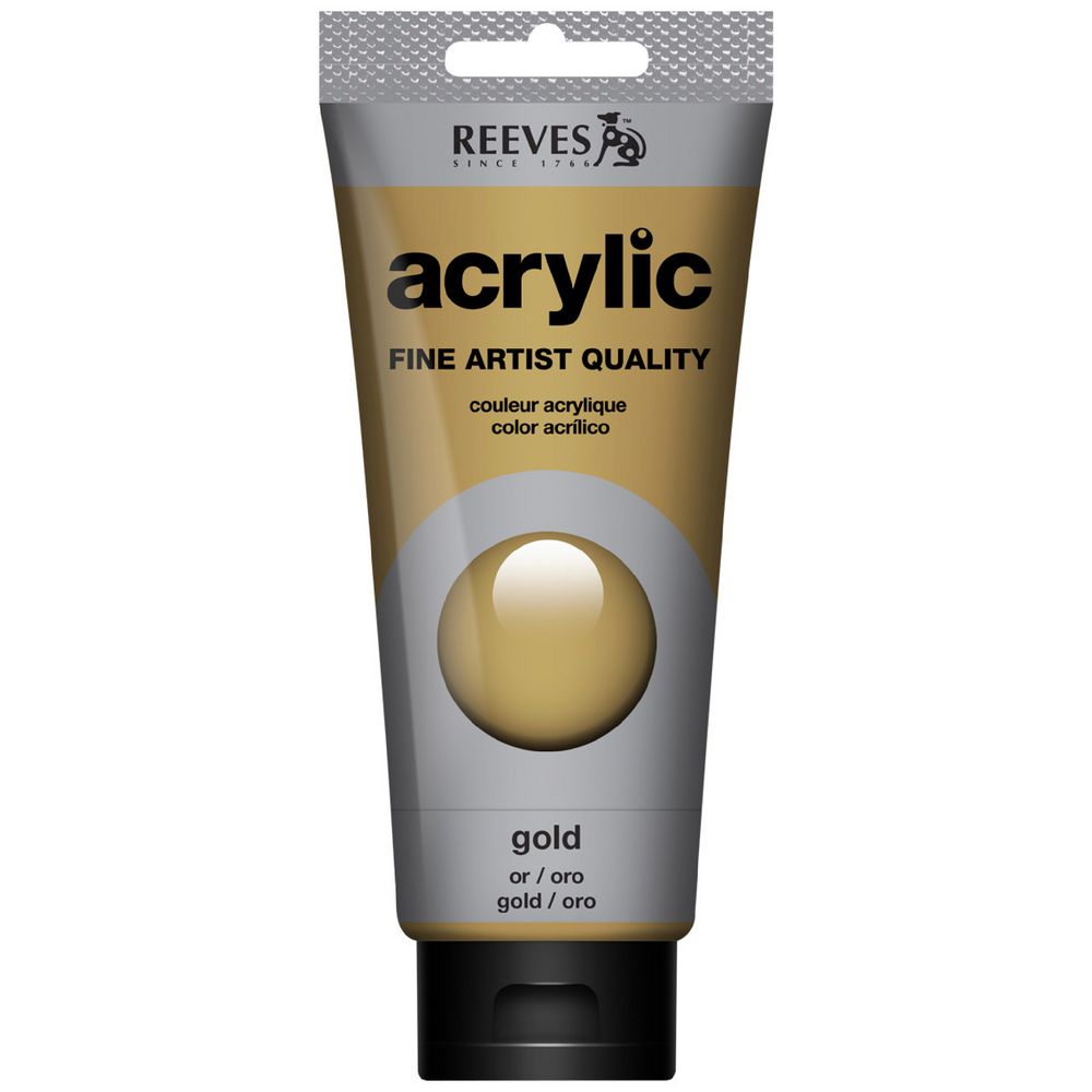 Reeves Artist Acrylic Paint 200mL Gold