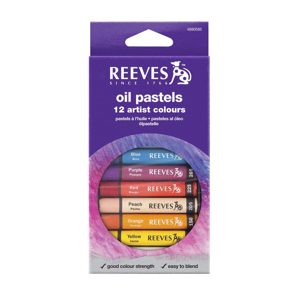 Reeves Large Oil Pastels 12 Pack