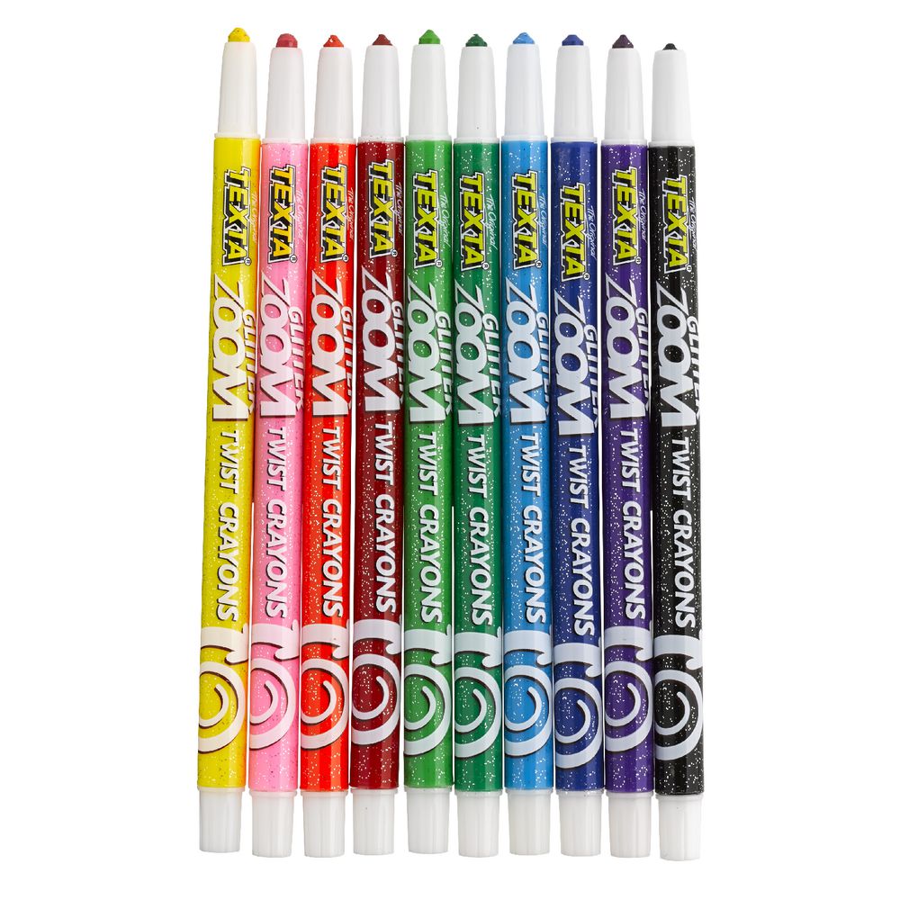 Texta Glitter Zoom Twistable Crayons Pack 10