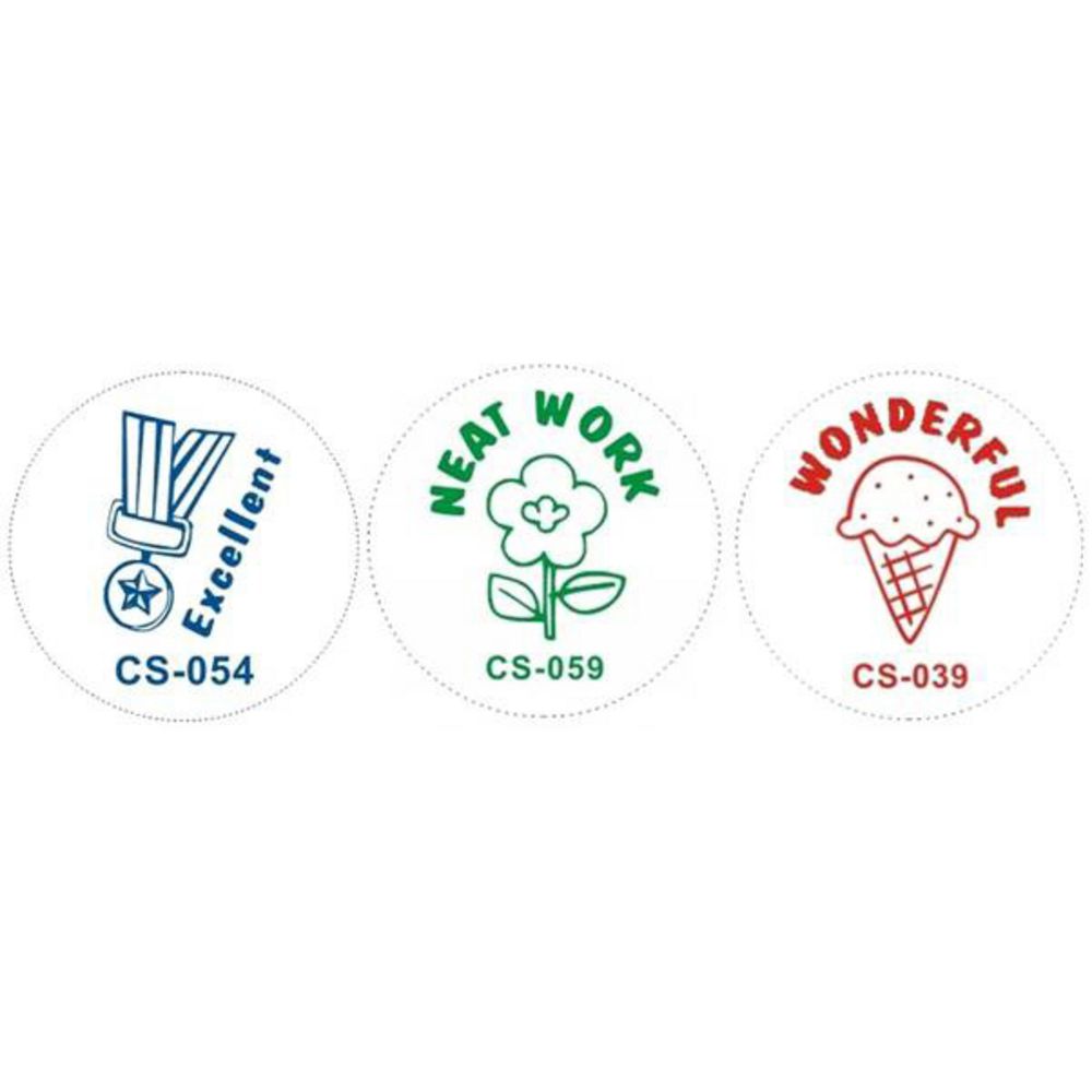 Deskmate Pre-Inked Merit Stamps Praise 3 Pack