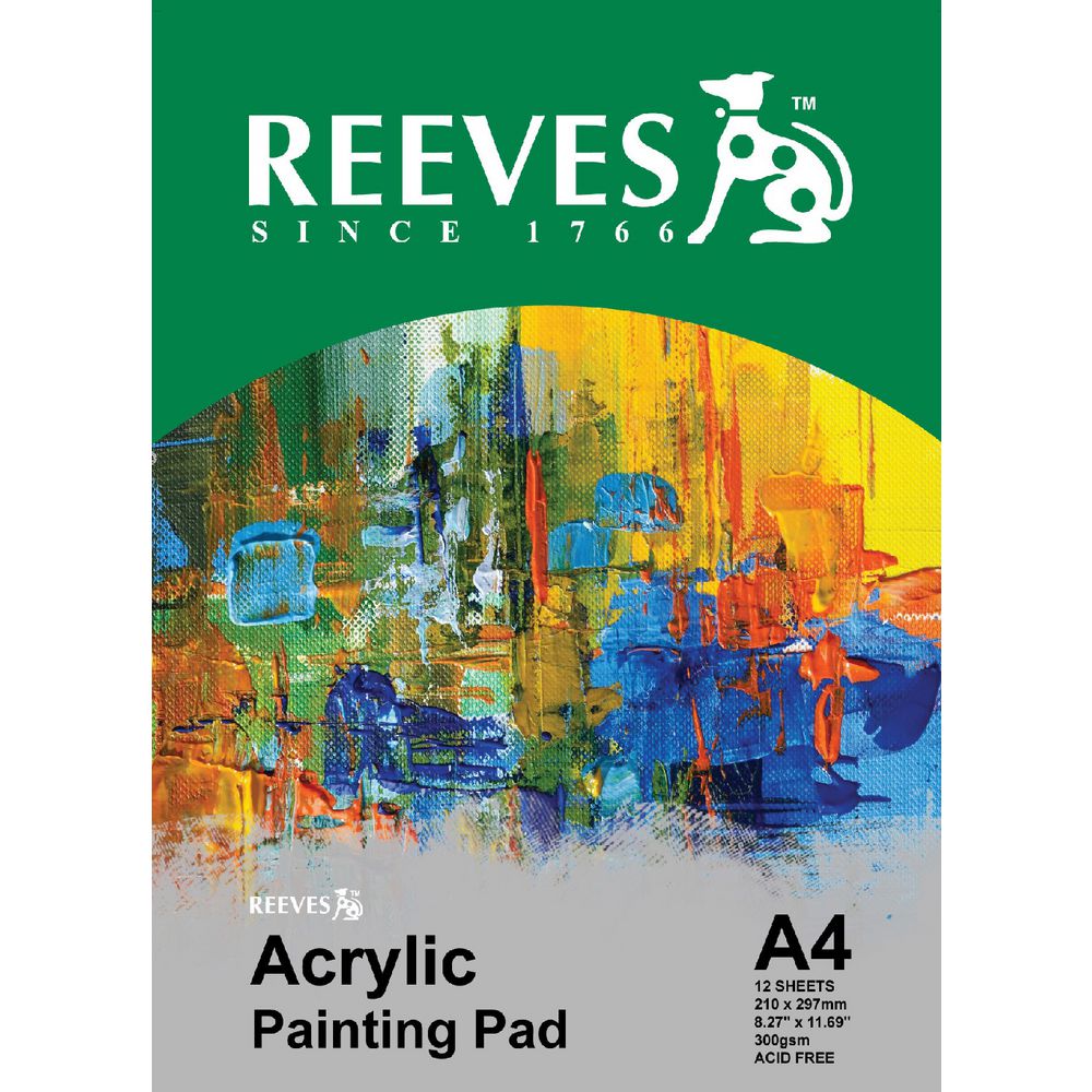 Reeves A4 Acrylic Painting Pad 12 Sheet