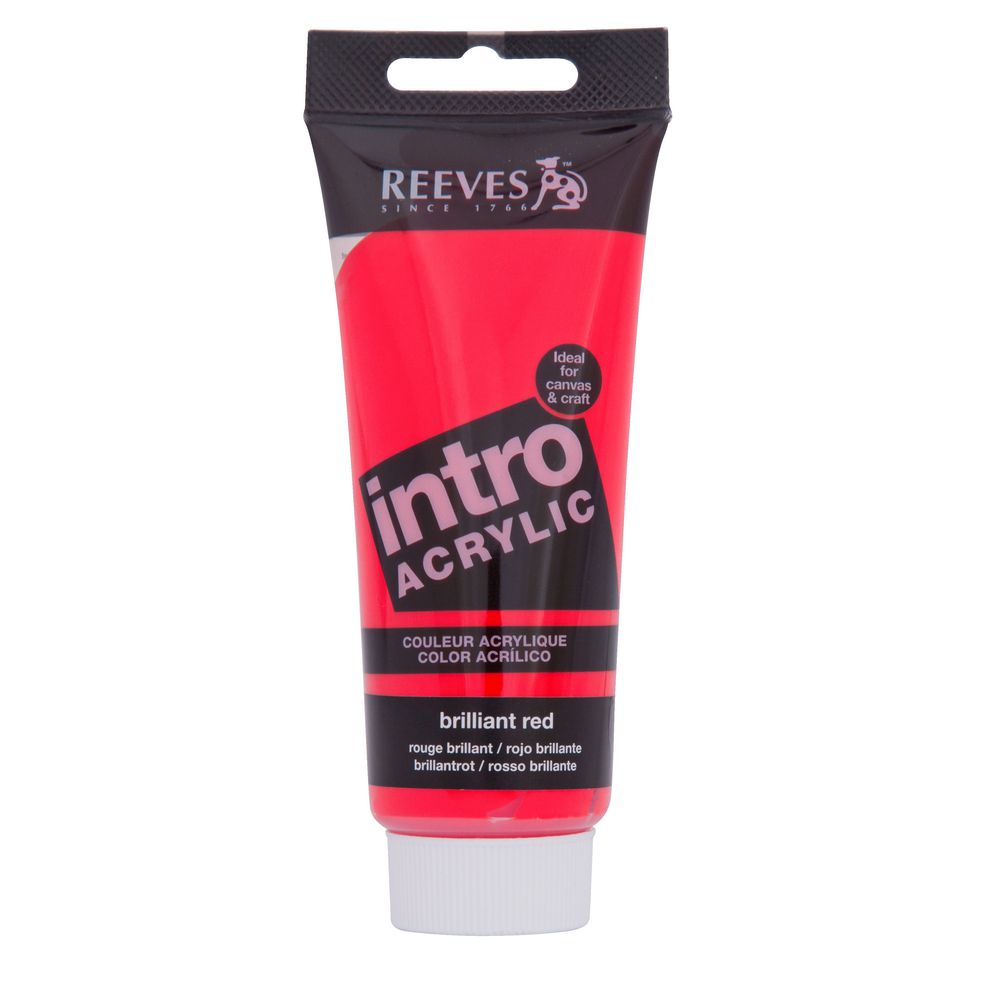 Reeves Acrylic Paint 100mL Brilliant Red