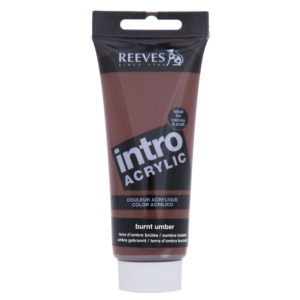 Reeves Acrylic Paint 100mL Burnt Umber
