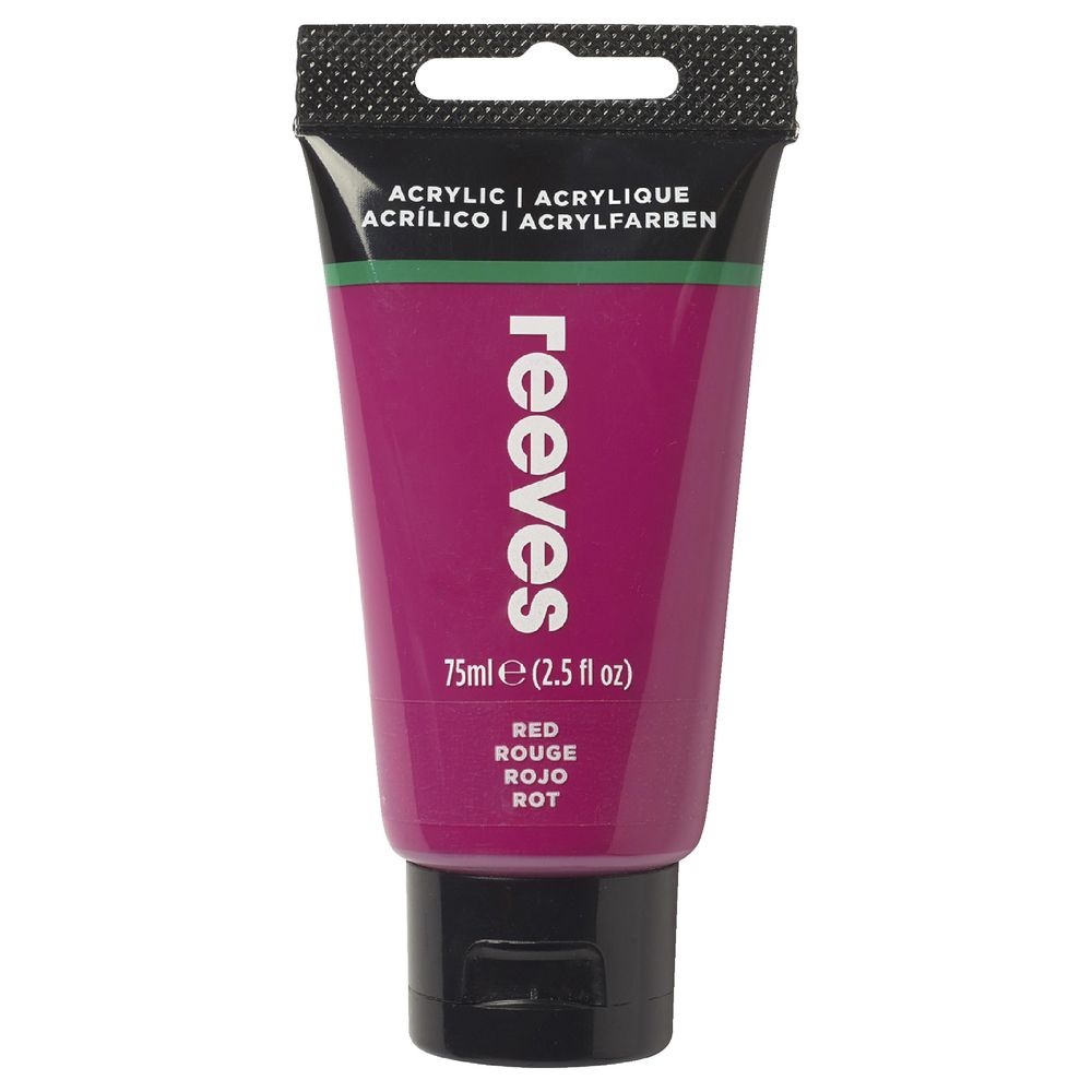 Reeves Artist Acrylic Paint 75mL Red