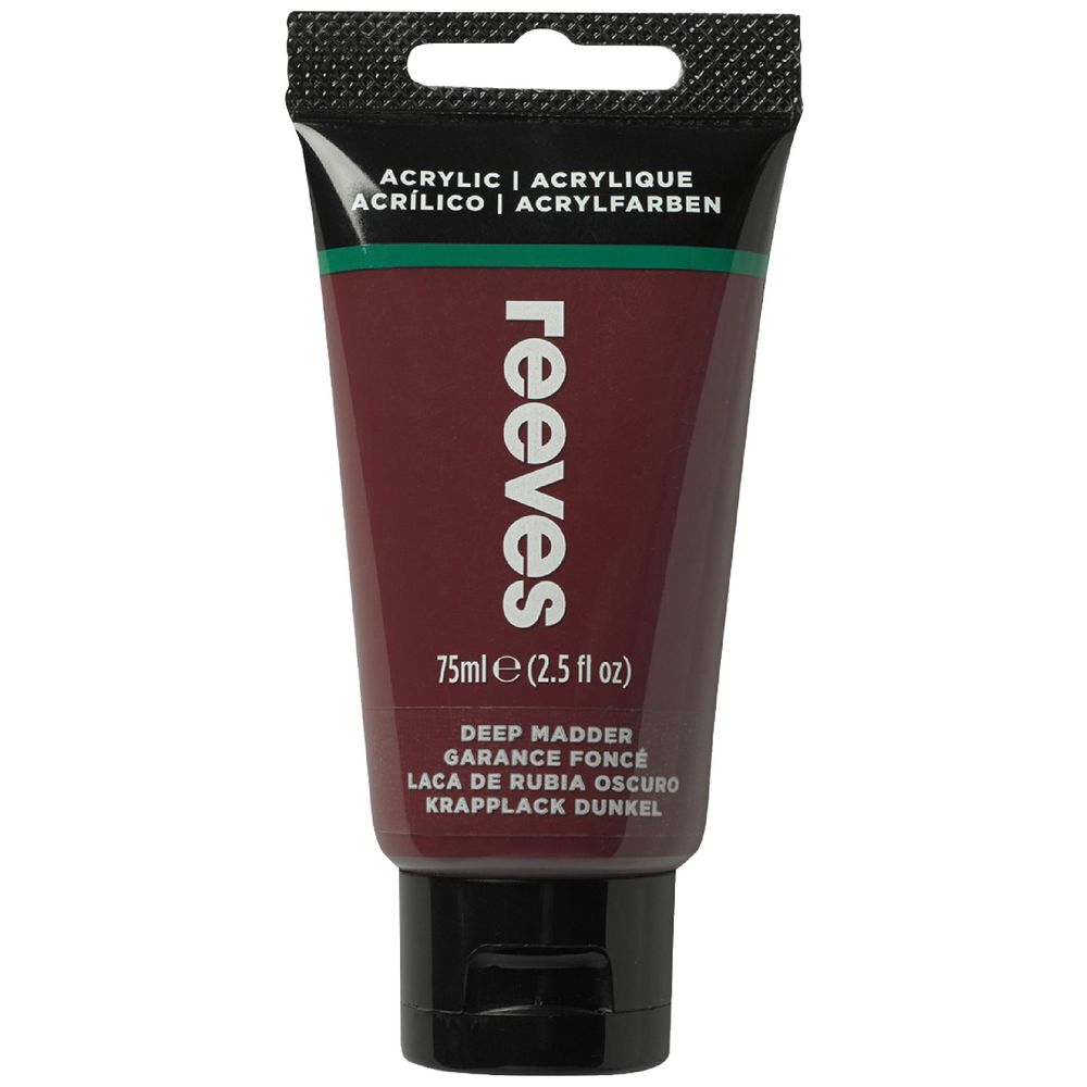 Reeves Artist Acrylic Paint 75mL Deep Madder
