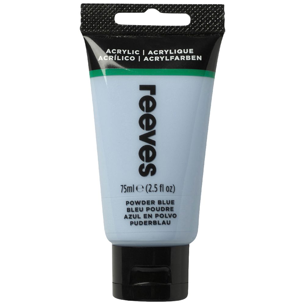 Reeves Artist Acrylic Paint 75mL Pale Powder Blue