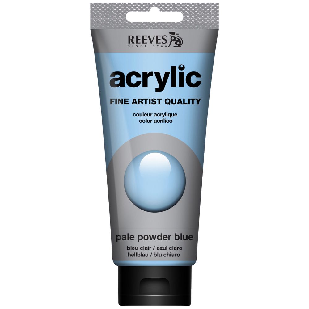 Reeves Artist Acrylic Paint 200mL Pale Powder Blue