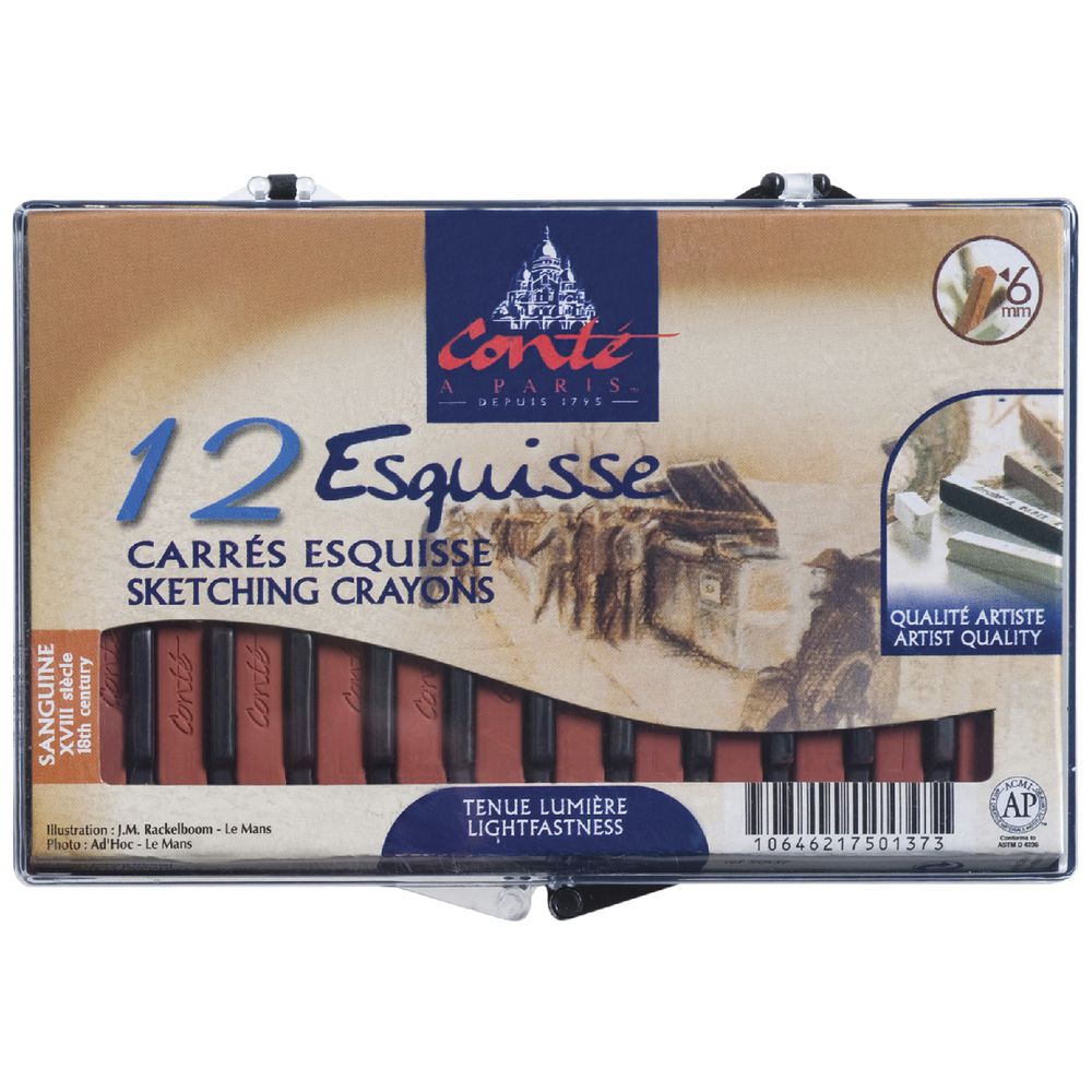 Conte Crayon Sanguine 18th Century Set 12 Pack