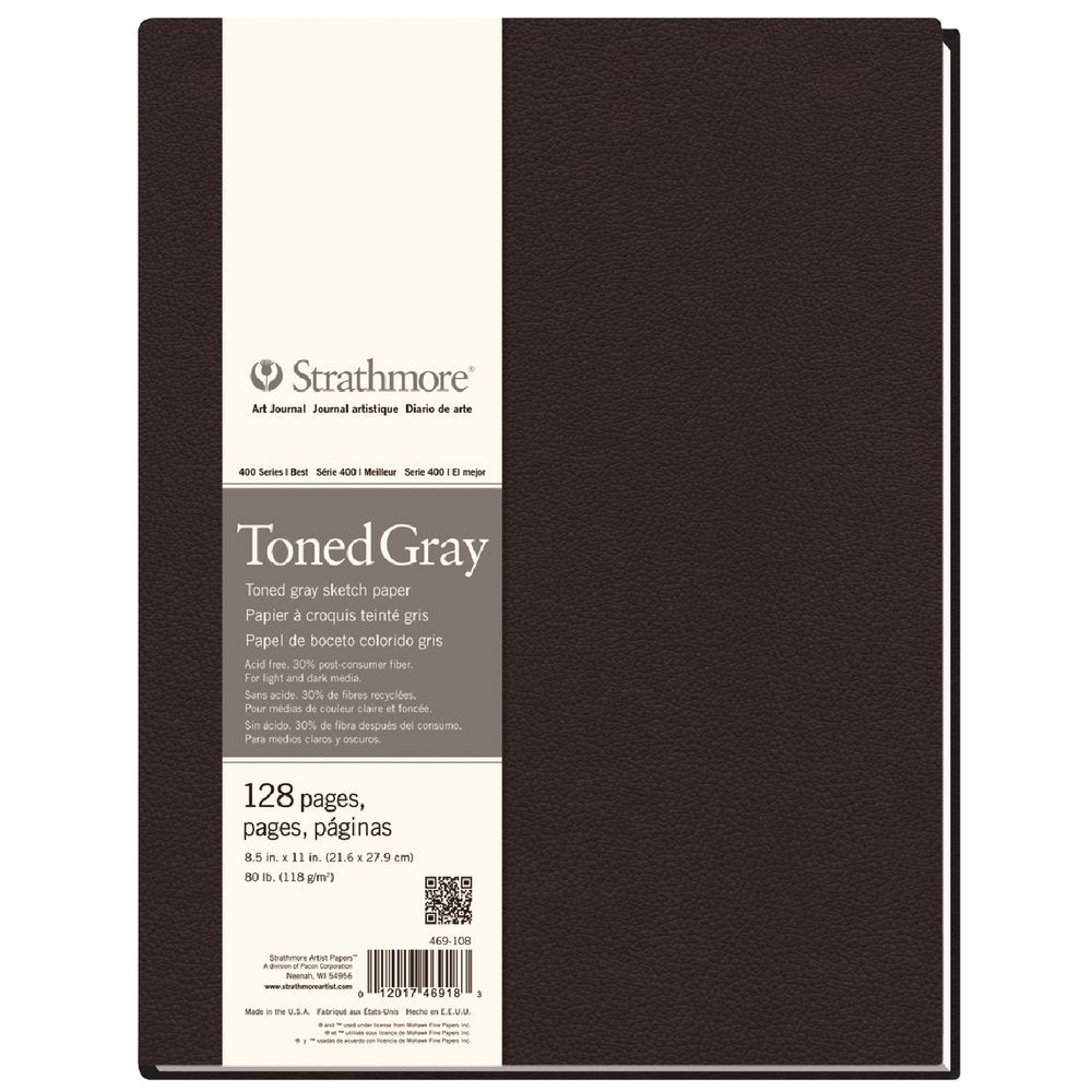 Strathmore Hardbound Grey Journal 8.5 x 11