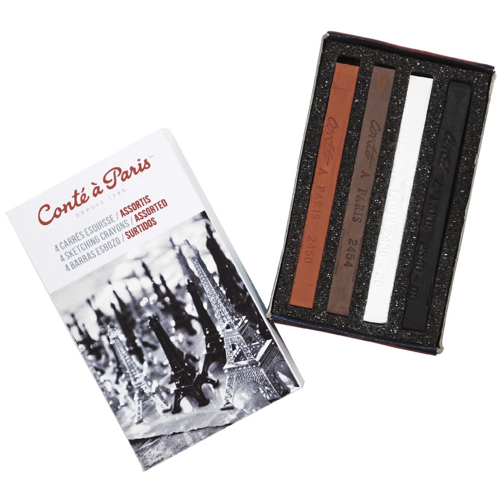 Conte Crayon Sketch Set 4 Pack