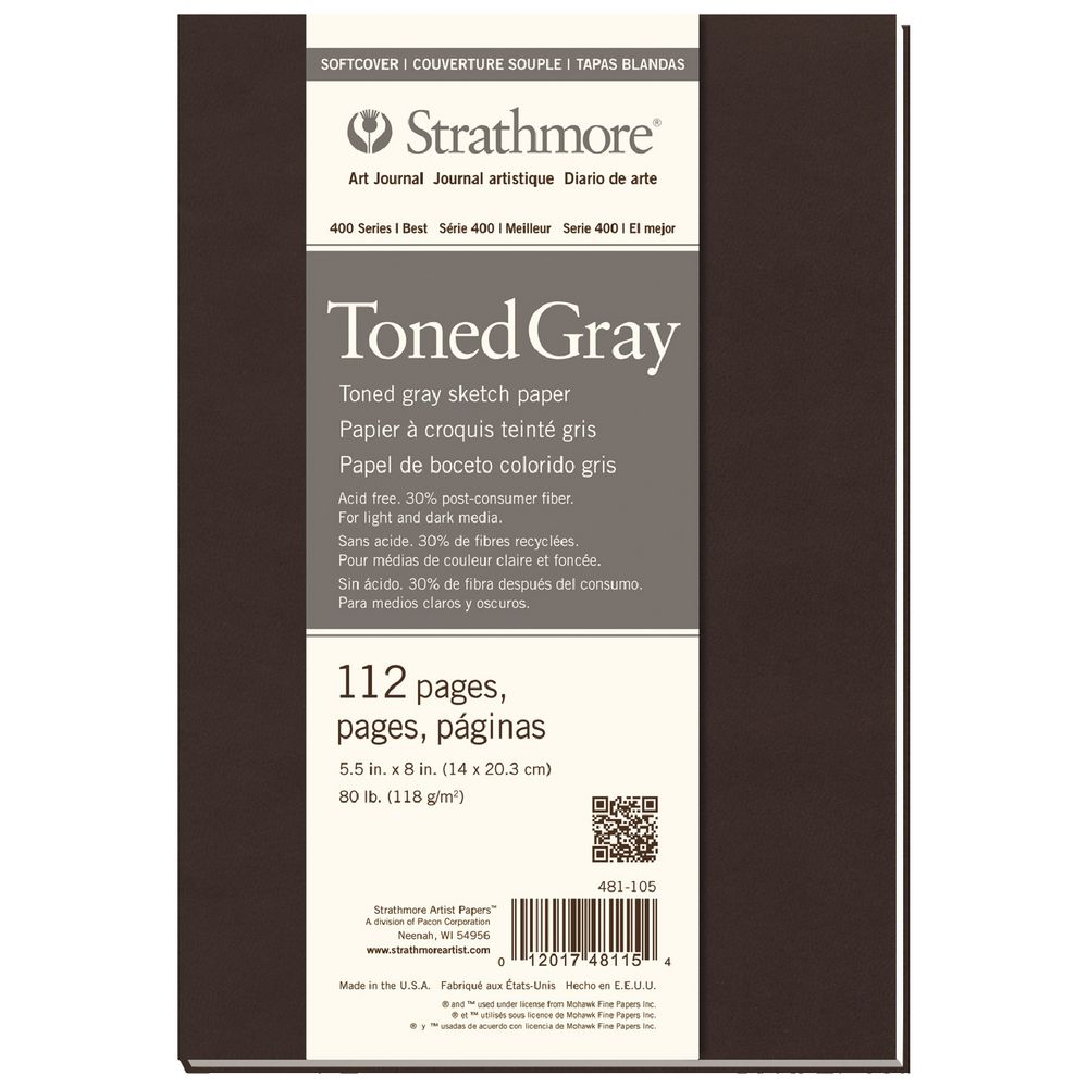 Strathmore Soft Cover Grey Journal 5.5 x 8