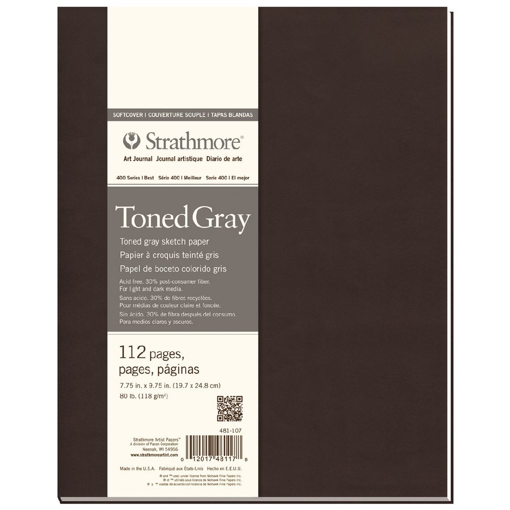 Strathmore Soft Cover Grey Journal 7.75 x 9.75