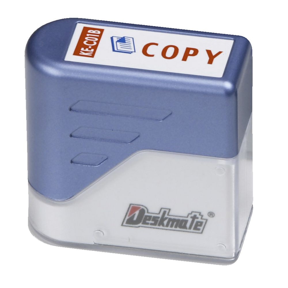 Deskmate Pre-Inked Office Stamps Copy Red and Blue