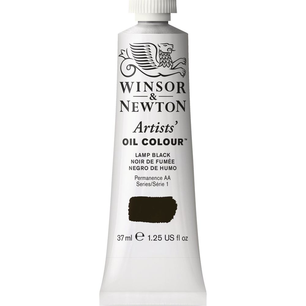 Winsor & Newton Artist Oil Colour 37mL Lamp Black S1
