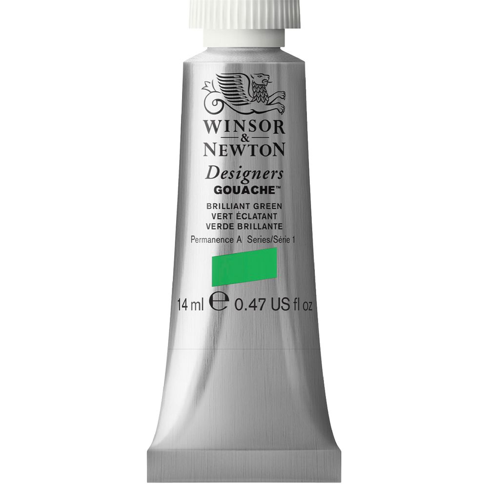Winsor & Newton Designers Gouache 14mL Brilliant Green S1