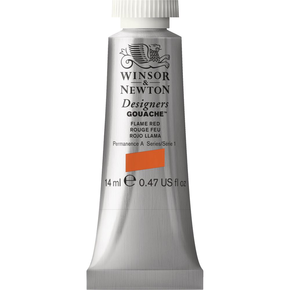 Winsor & Newton Designers Gouache 14mL Flame Red S0