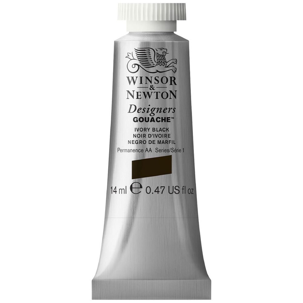 Winsor & Newton Designers Gouache 14mL Ivory Black S1