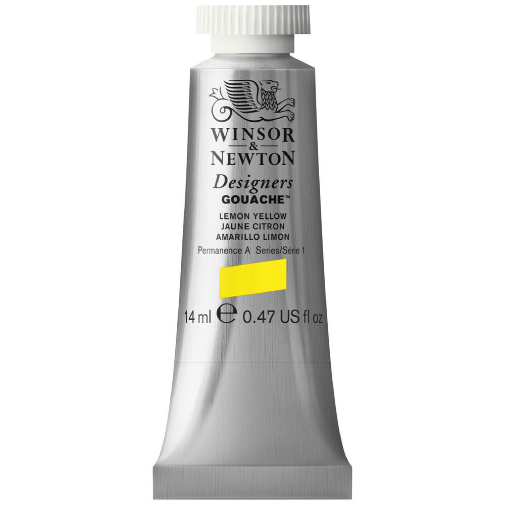 Winsor & Newton Designers Gouache 14mL Lemon Yellow S1