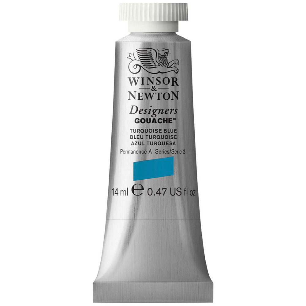 Winsor & Newton Designers Gouache 14mL Turquoise Blue S2
