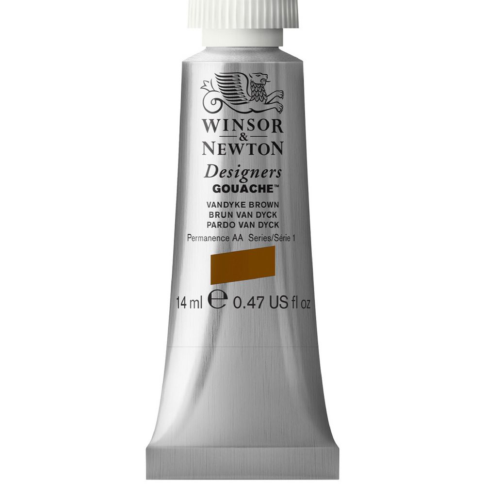 Winsor & Newton Designers Gouache 14mL Vandyke Brown S1
