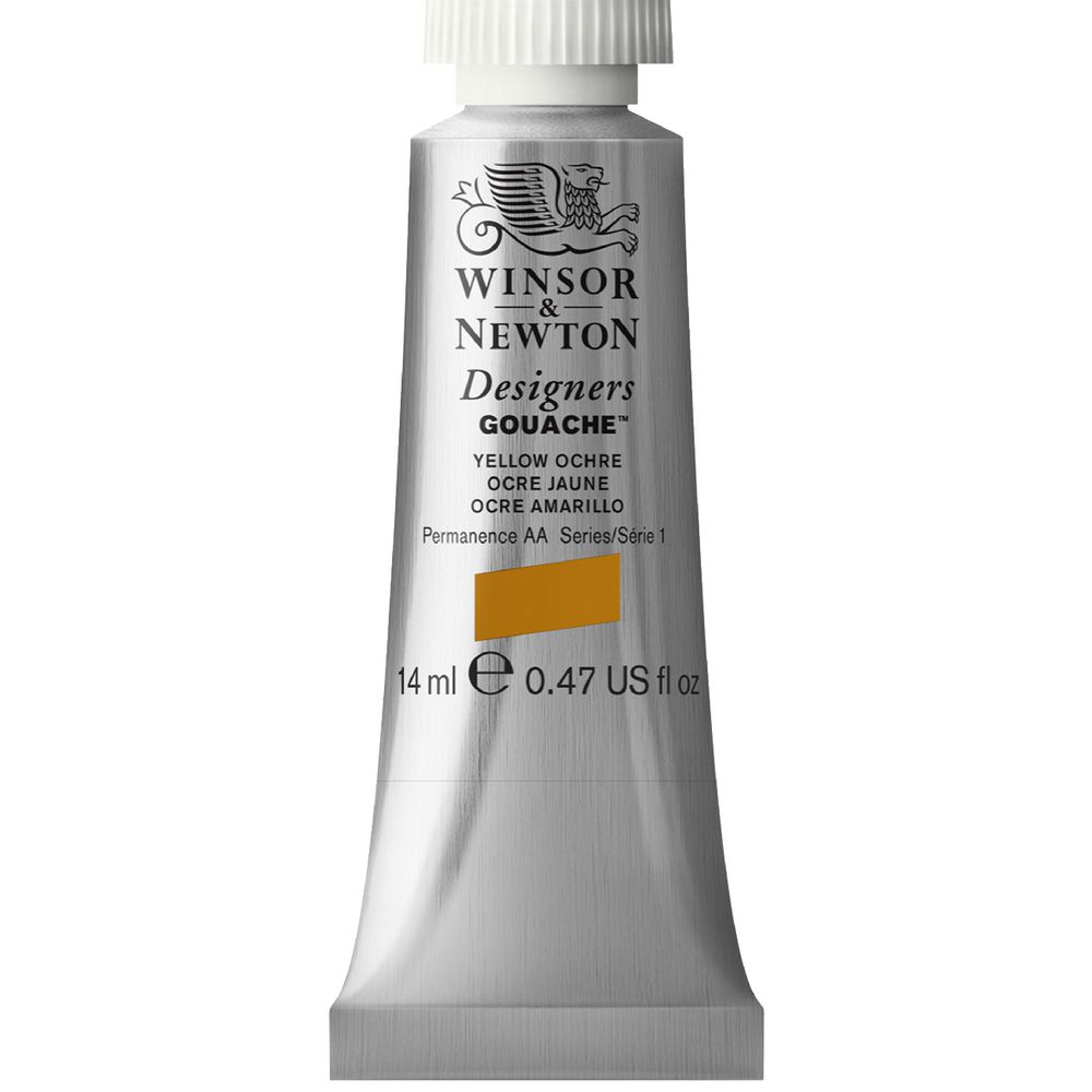 Winsor & Newton Designers Gouache 14mL Yellow Ochre S1