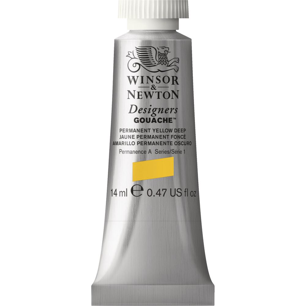 Winsor & Newton Designers Gouache 14mL Perm Yellow Deep S1