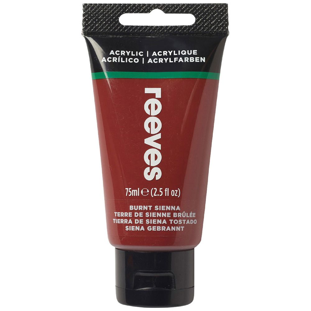 Reeves Artist Acrylic Paint 75mL Burnt Sienna