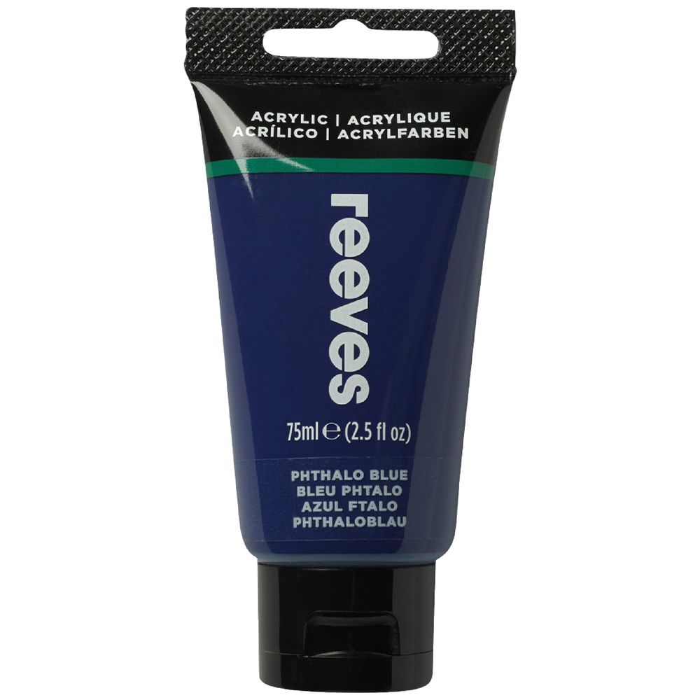 Reeves Artist Acrylic Paint 75mL Phthalo Blue