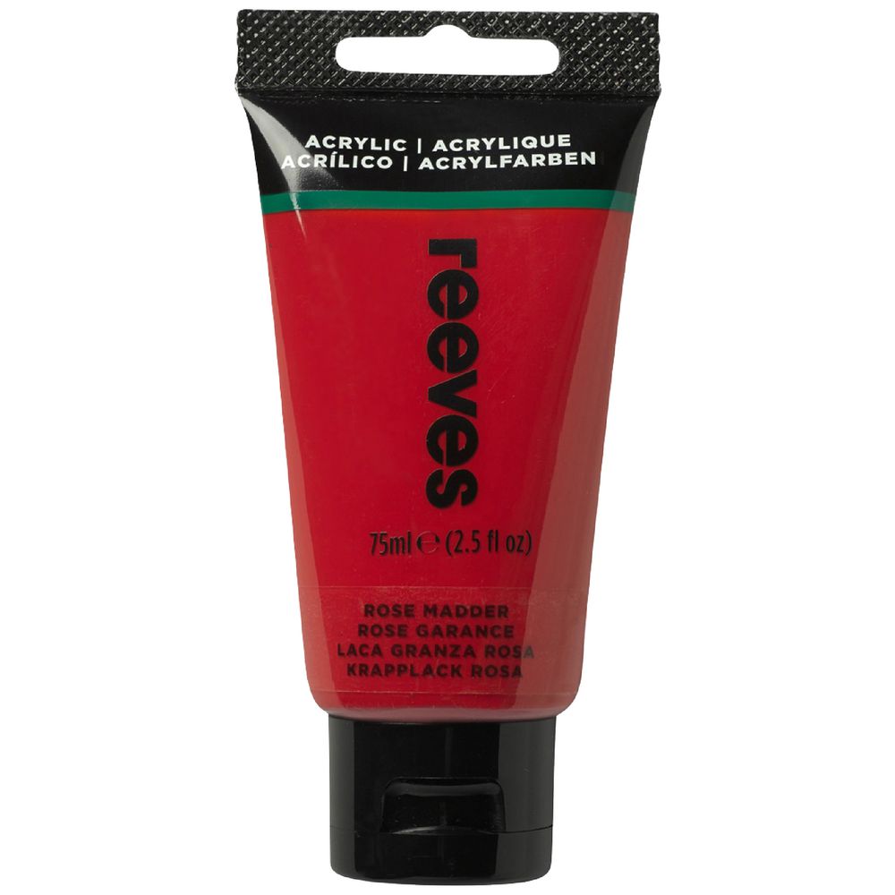Reeves Artist Acrylic Paint 75mL Rose Madder