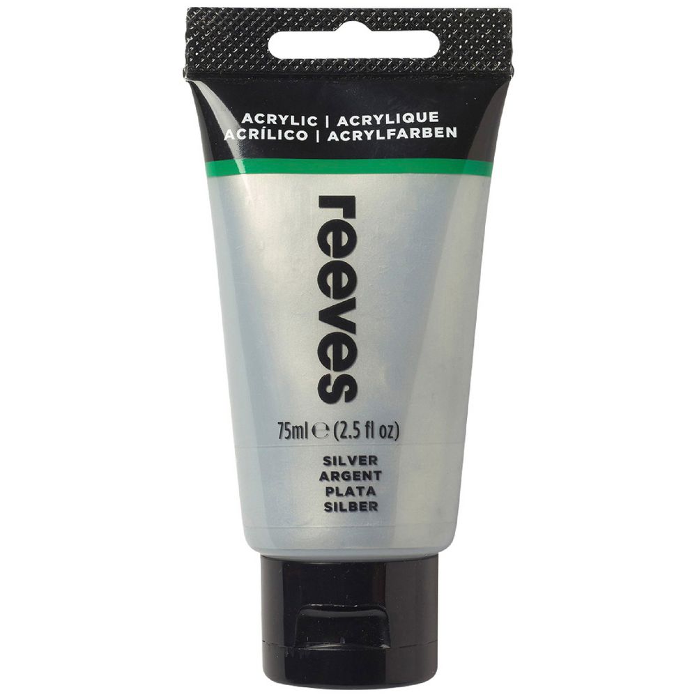 Reeves Artist Acrylic Paint 75mL Silver