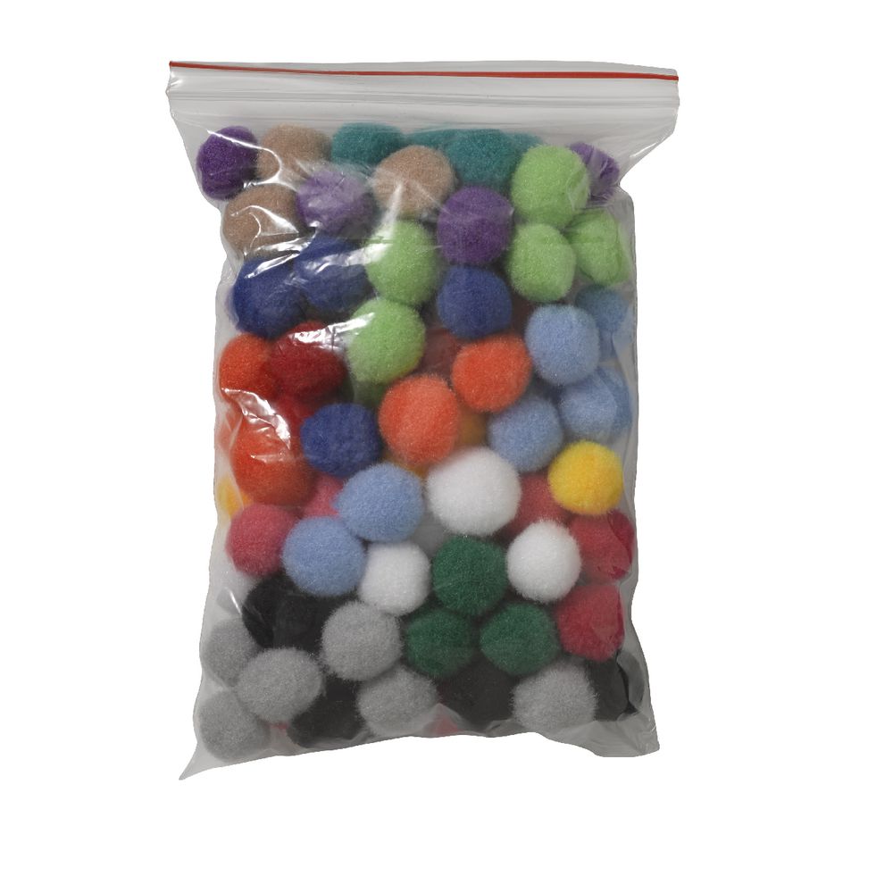 Jasart Pom Poms 13mm Assorted 100 Pack