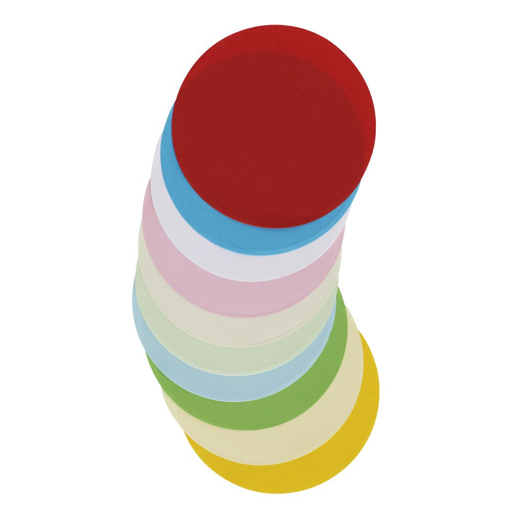 Jasart Paper Circles 120mm Matt Assorted 500 Pack