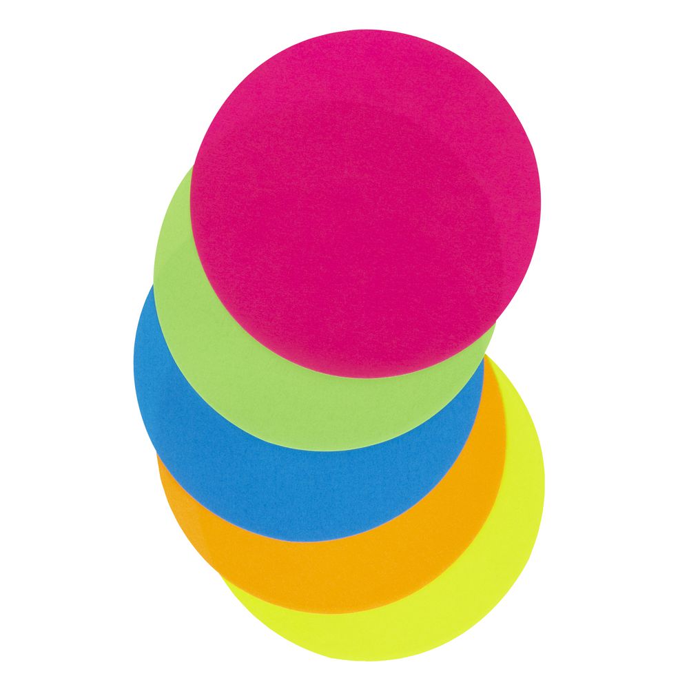 Jasart Paper Circles 120mm Fluoro Assorted 100 Pack