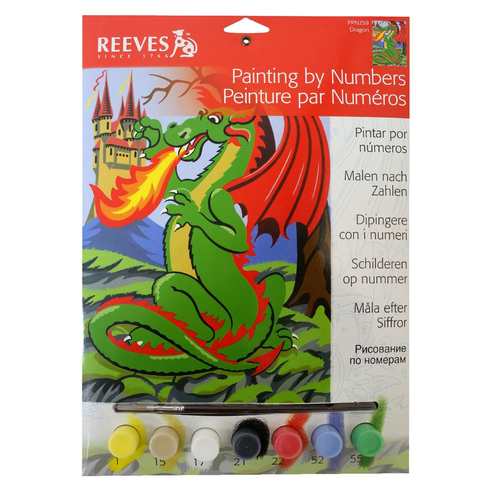 Reeves Artist Collection Paint by Numbers Dragon