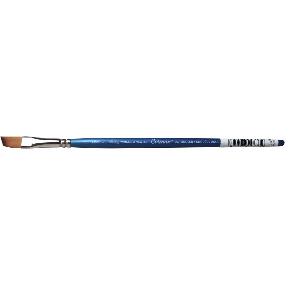 Cotman Watercolour Brush - Cotman Brush Series 667, Angled, Short Handle,  Size 6mm