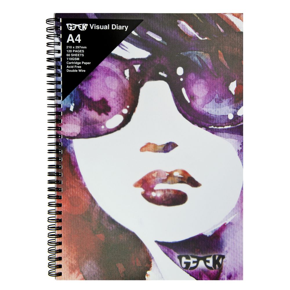 Geek A4 Visual Diary Girl in Shades