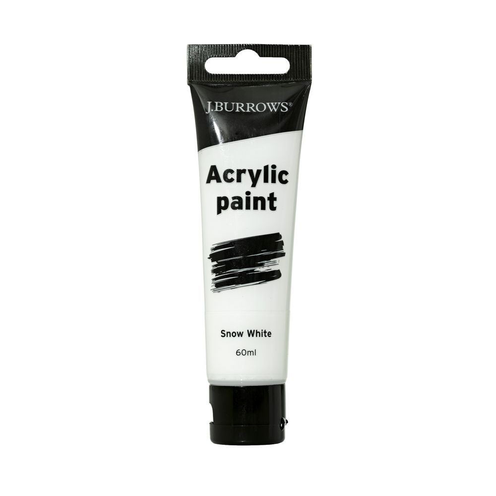 J.Burrows Acrylic Paint 60mL Snow White
