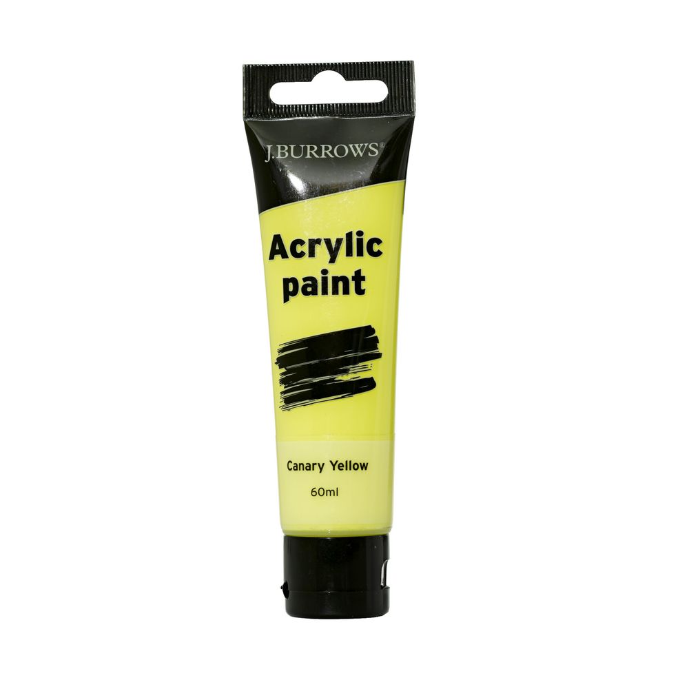 J.Burrows Acrylic Paint 60mL Canary Yellow
