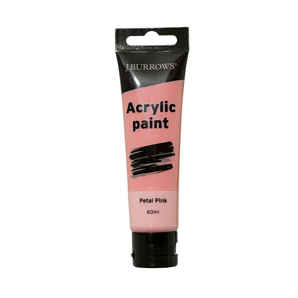 J.Burrows Acrylic Paint 60mL Petal Pink